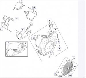 Корпус вентилятора двигателя Kohler CH 740-3201