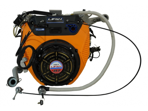 Двигатель Lifan LF2V80F-A (4500), 29 л.с. D25 20А (вариатор+провода+выхлопн система) на Буран